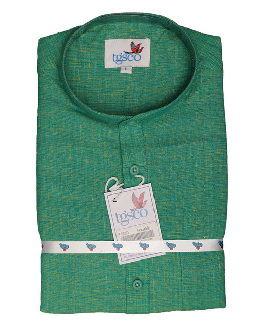Handloom Men’s Khadi Short Kurta – Half Sleeves