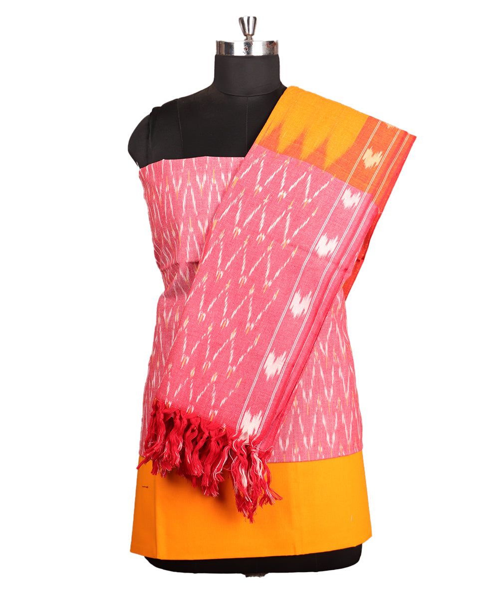 Punch pink color handloom pochampally punjabi suit