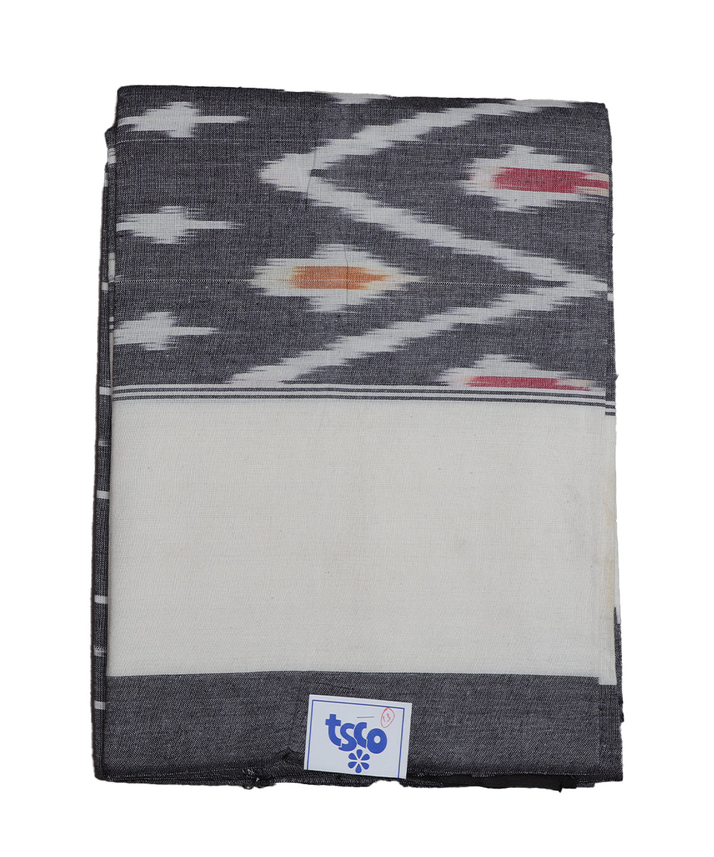 Steel gray color handwoven pochampally single cot bedsheet