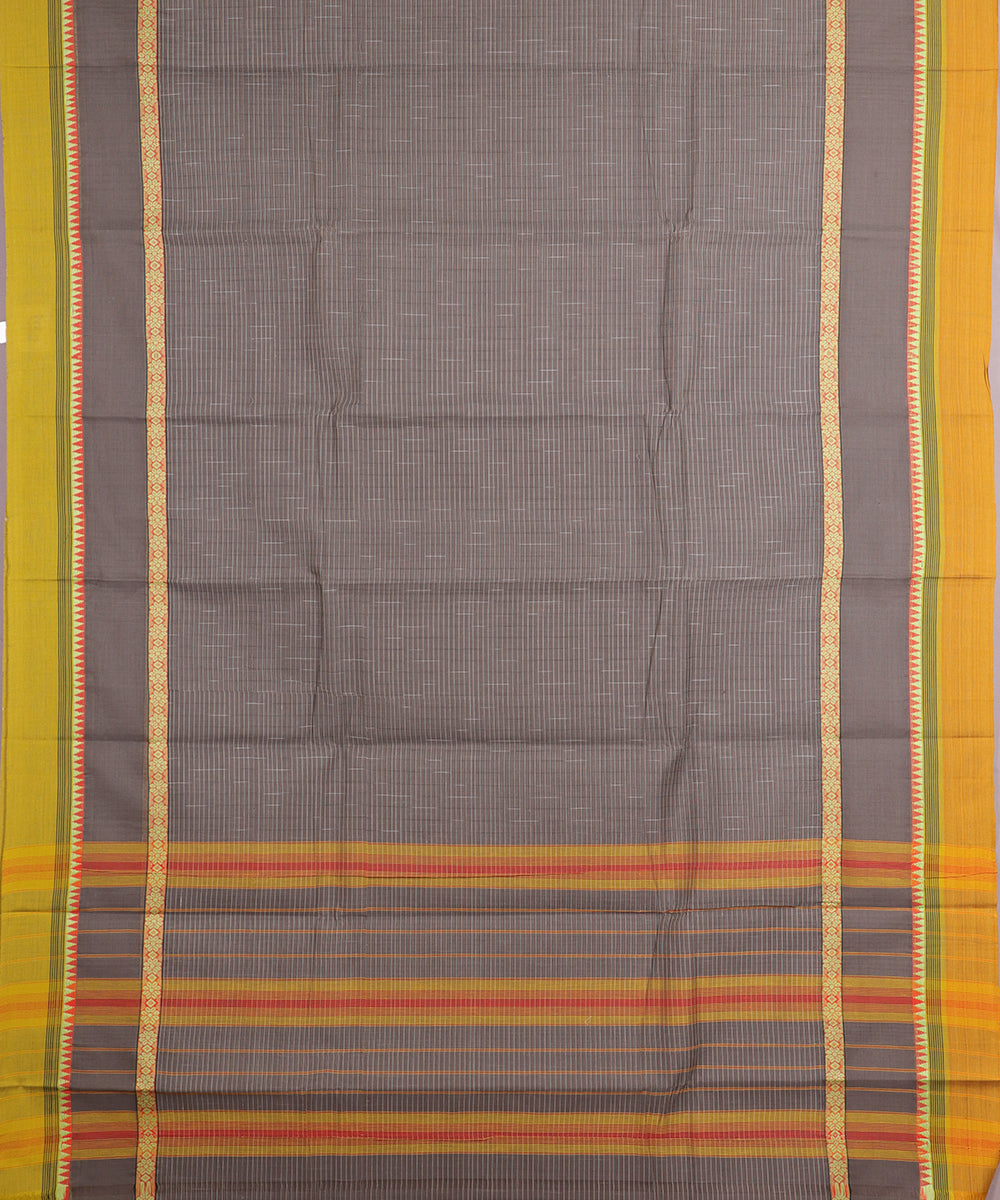 Artichoke color handloom narayanpet cotton saree