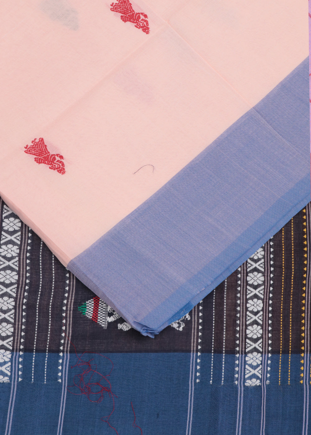 flamingo pink color gollabhama cotton saree