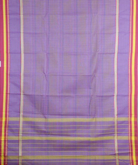 Amethyst violet color handloom narayanpet cotton saree