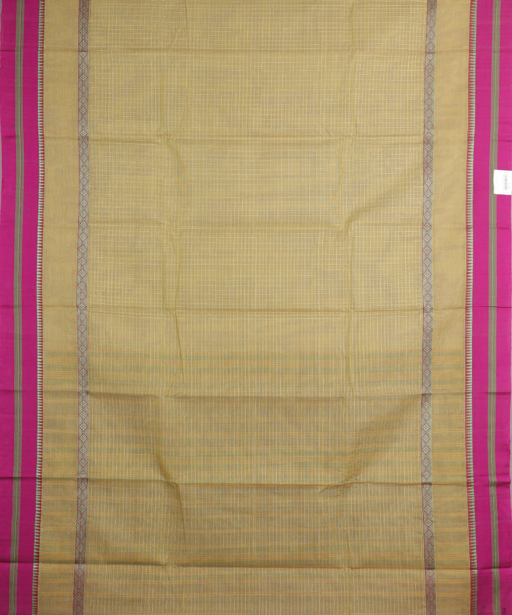 Moss green color handloom narayanpet cotton saree