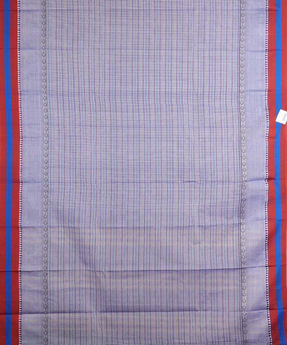 Pigeon blue color handloom narayanpet cotton saree