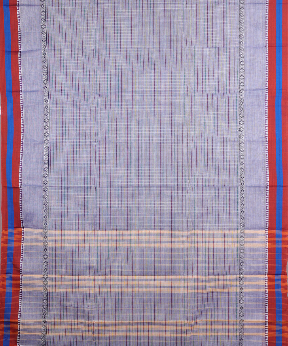 Pigeon blue color handloom narayanpet cotton saree