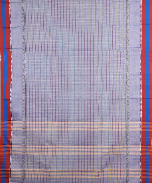 Pigeon blue color handloom narayanpet cotton saree