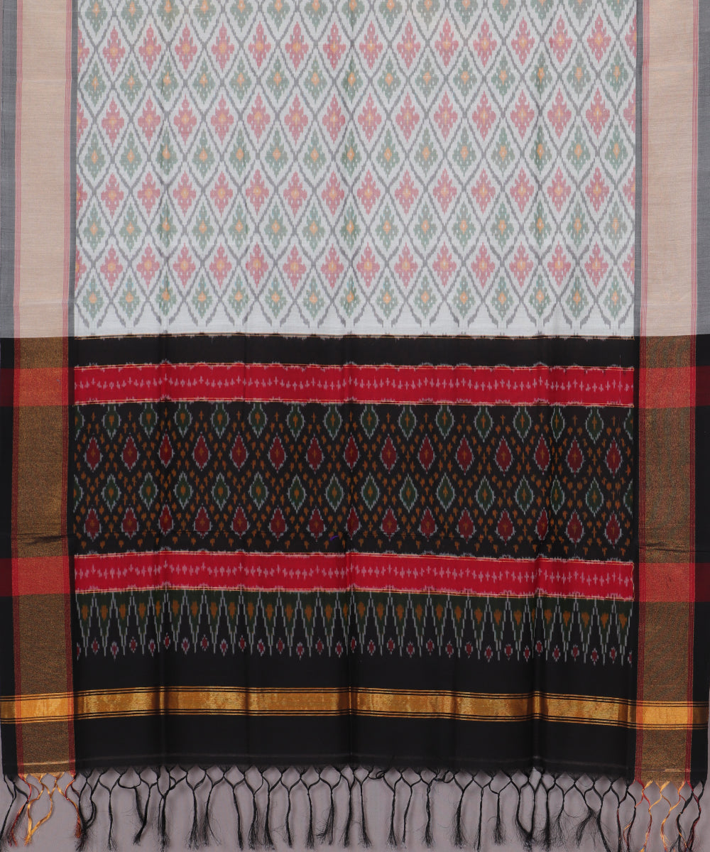 Half-white handloom ikat sico dupattas