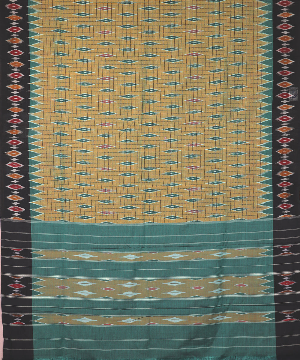 Olive green color pochampally mercerised muthyampet cotton saree