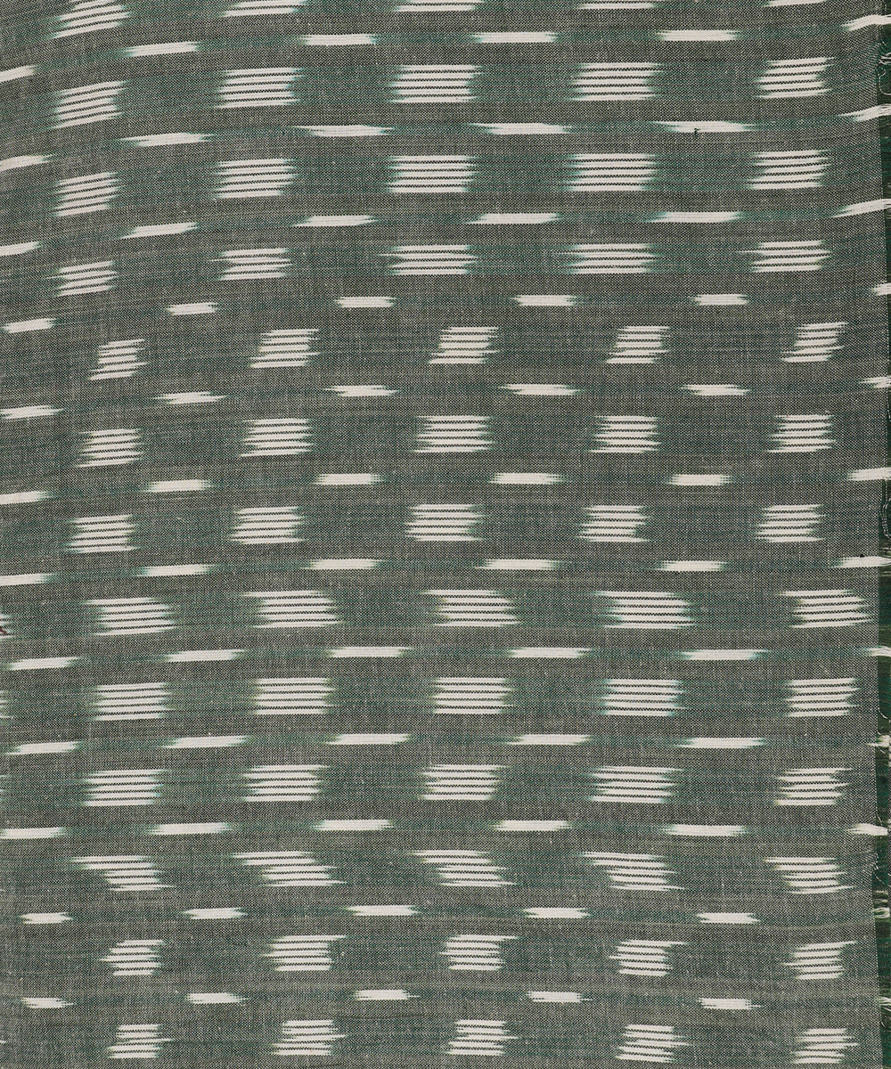 Hunter green color handloom pochampally cotton material