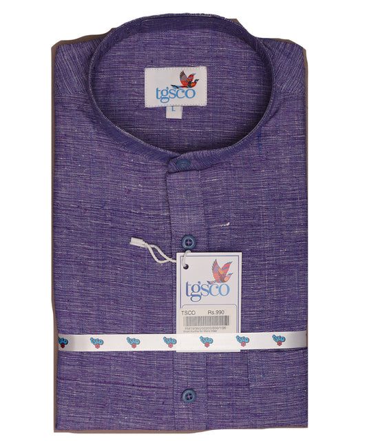 Handloom Men’s Khadi Short Kurta – Half Sleeves