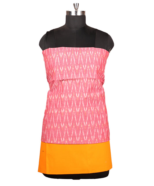Punch pink color handloom pochampally punjabi suit