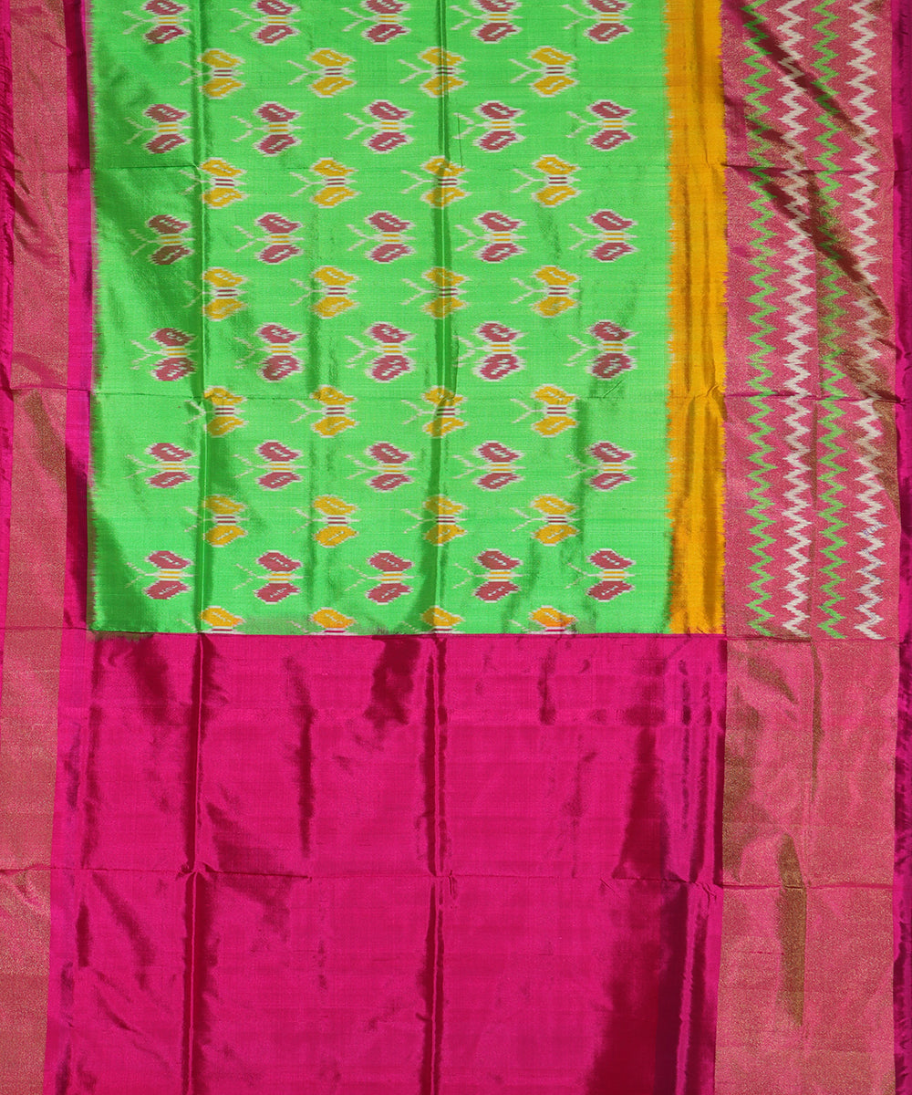 Green color handloom  silk saree