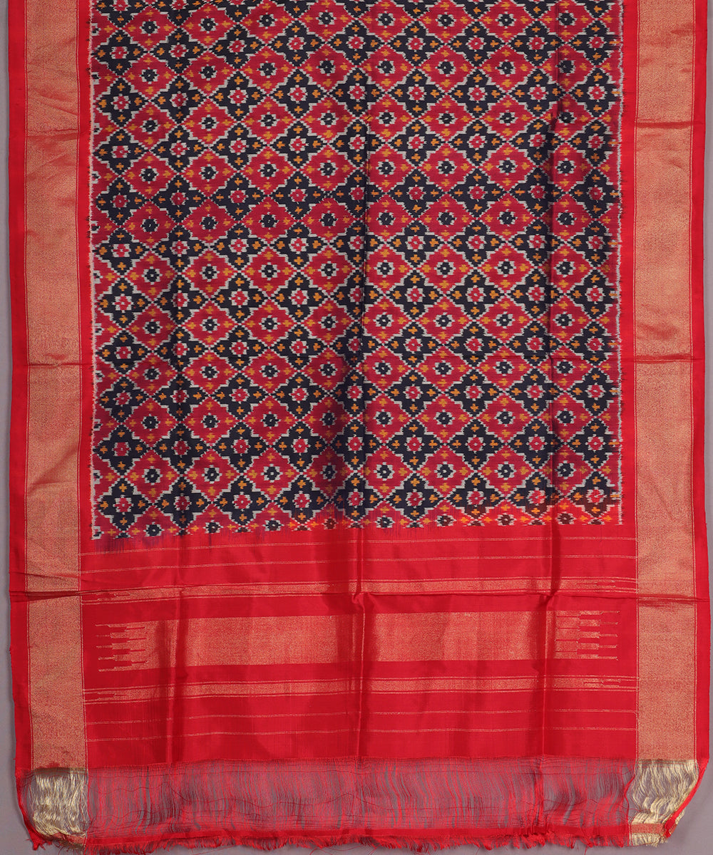 Multi-color handloom silk dupatta