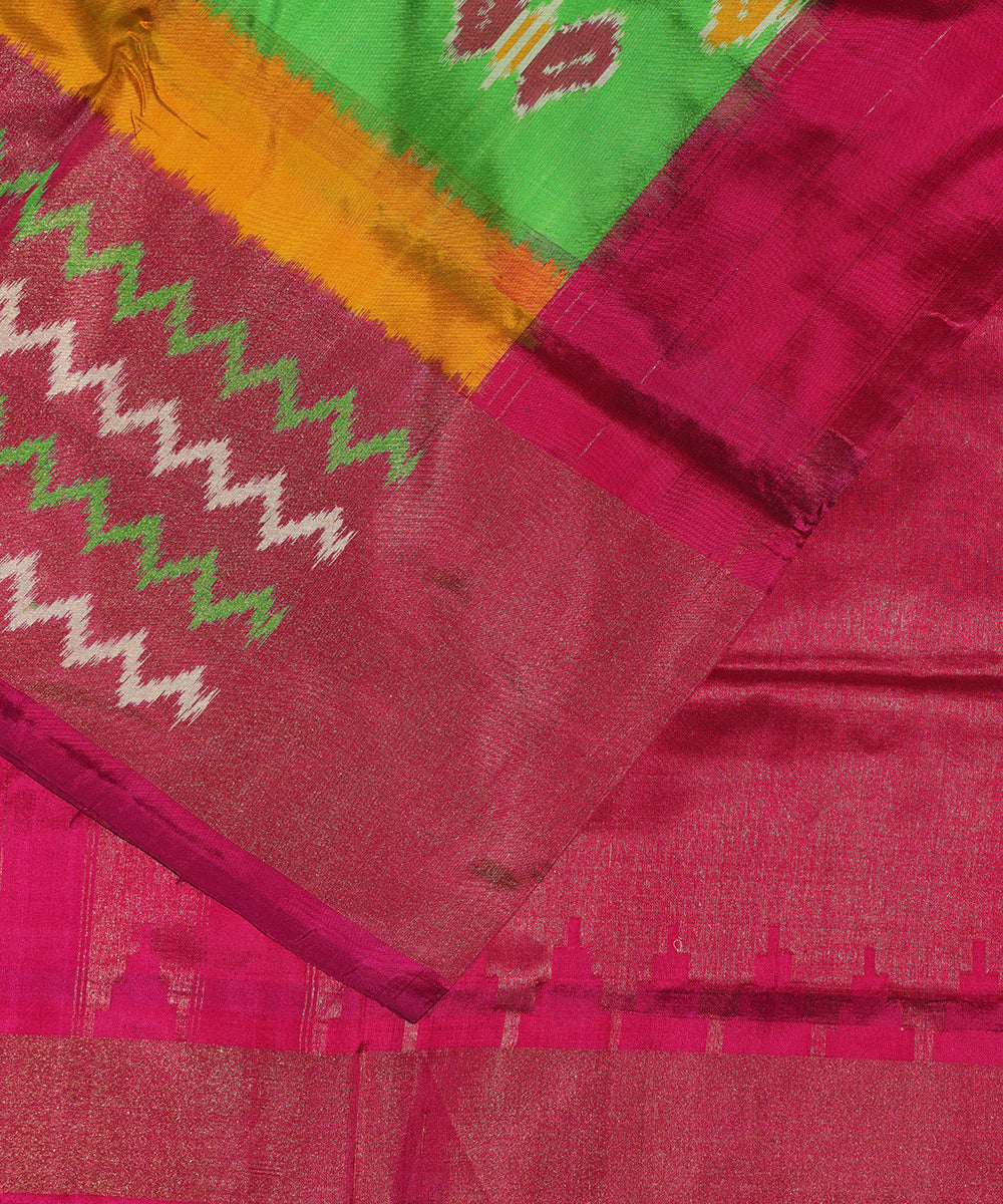 Green color handloom  silk saree