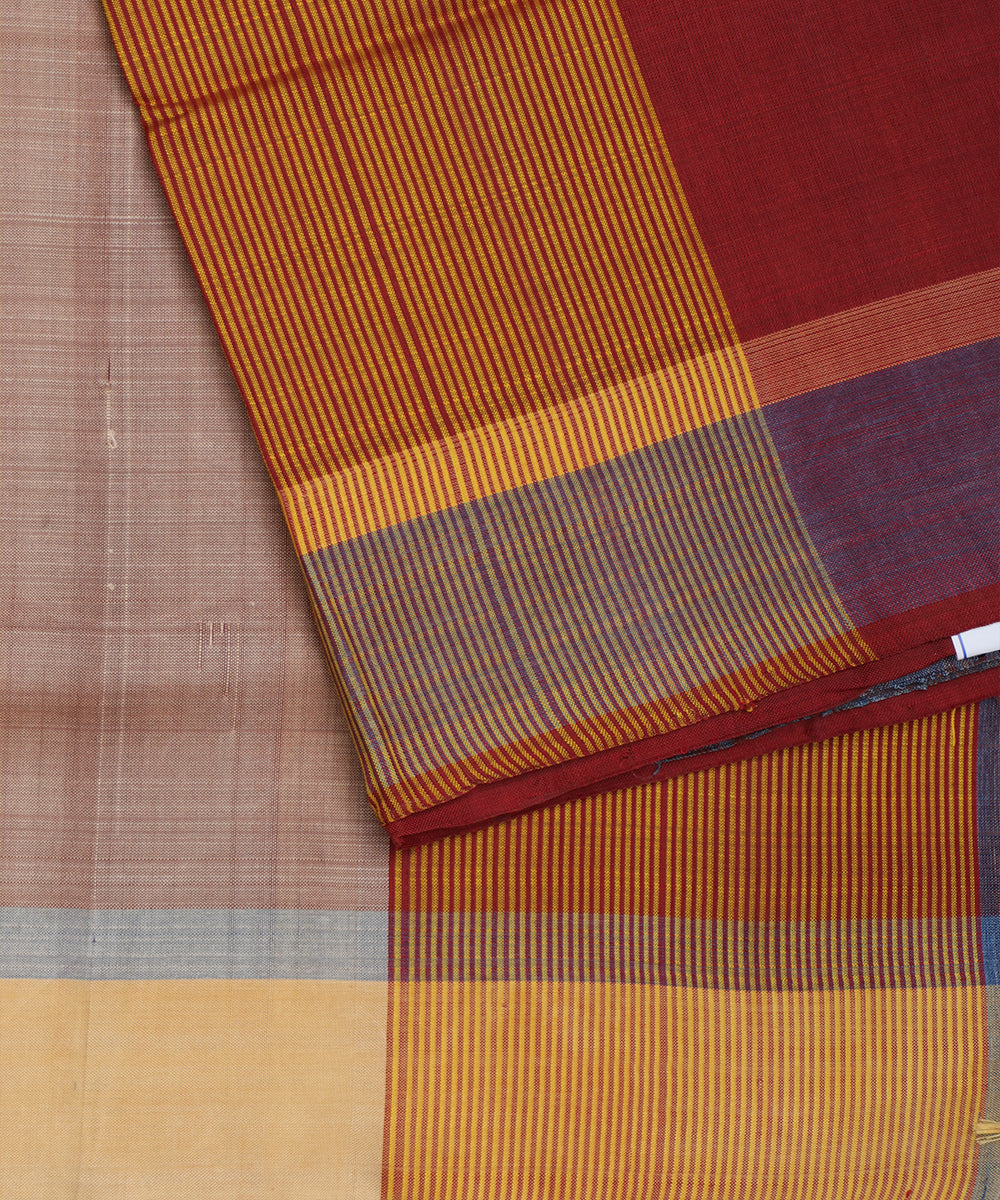 Royal violet color handloom tussar silk saree