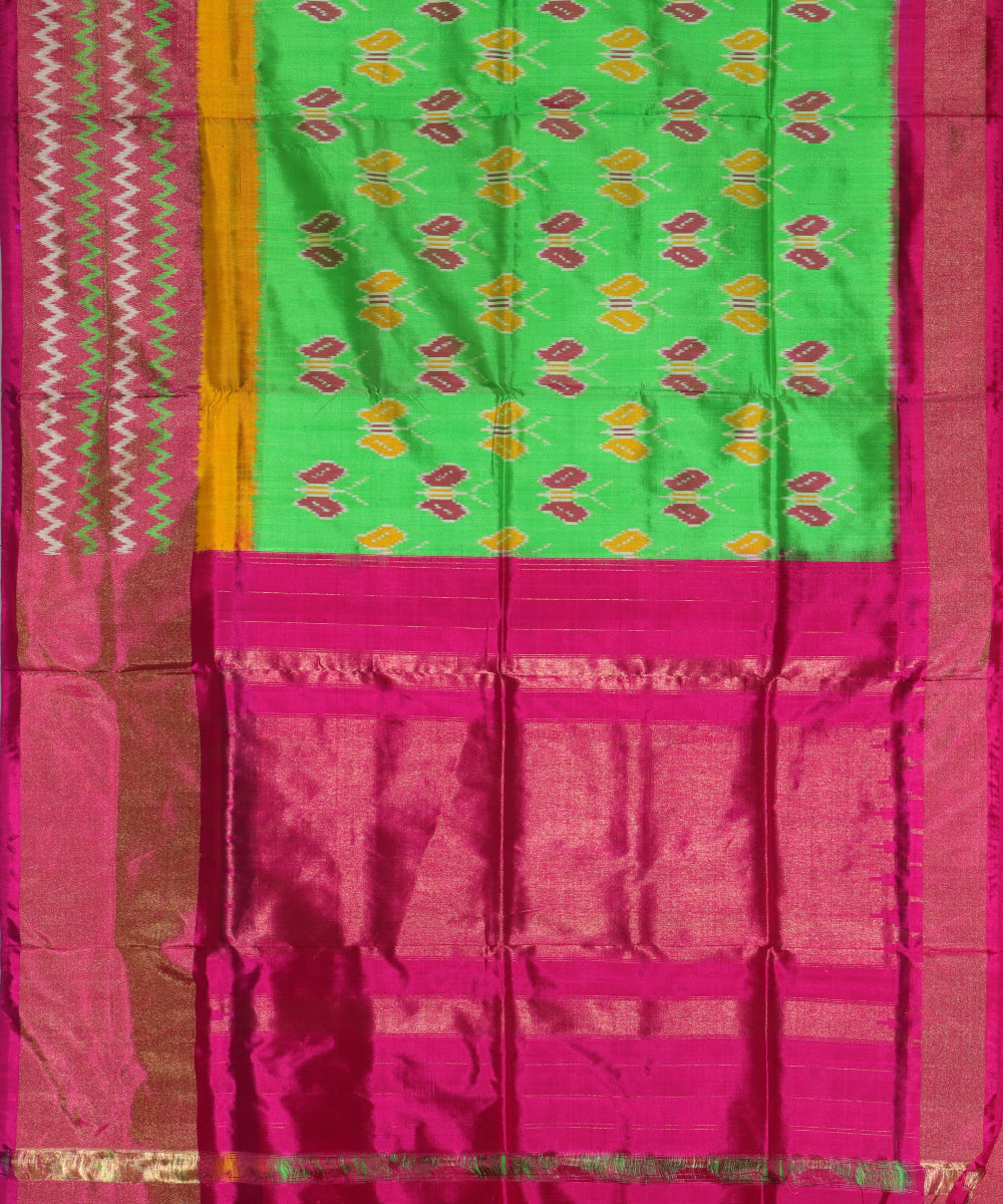 Green color handloom  silk saree