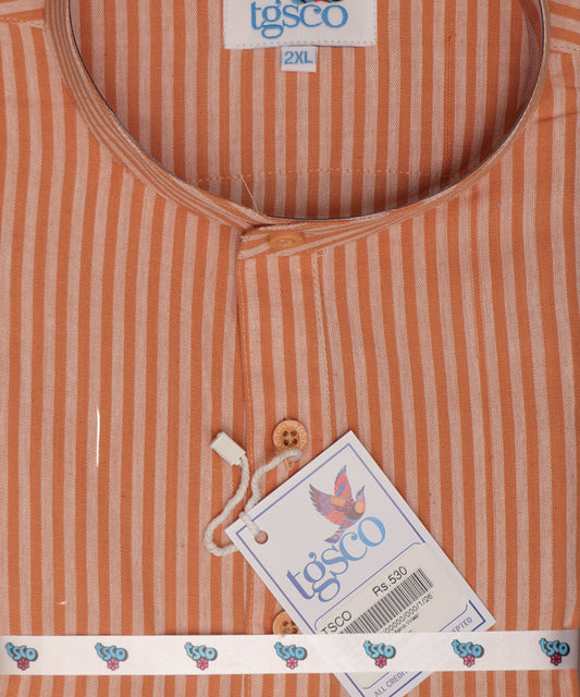 Handloom Men’s Khadi Short Kurta – Half Sleeves