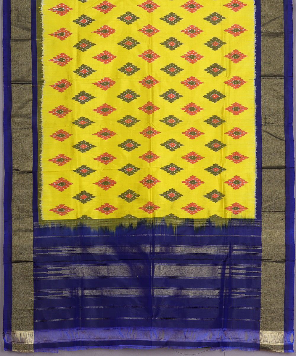 Yellow handloom silk dupatta