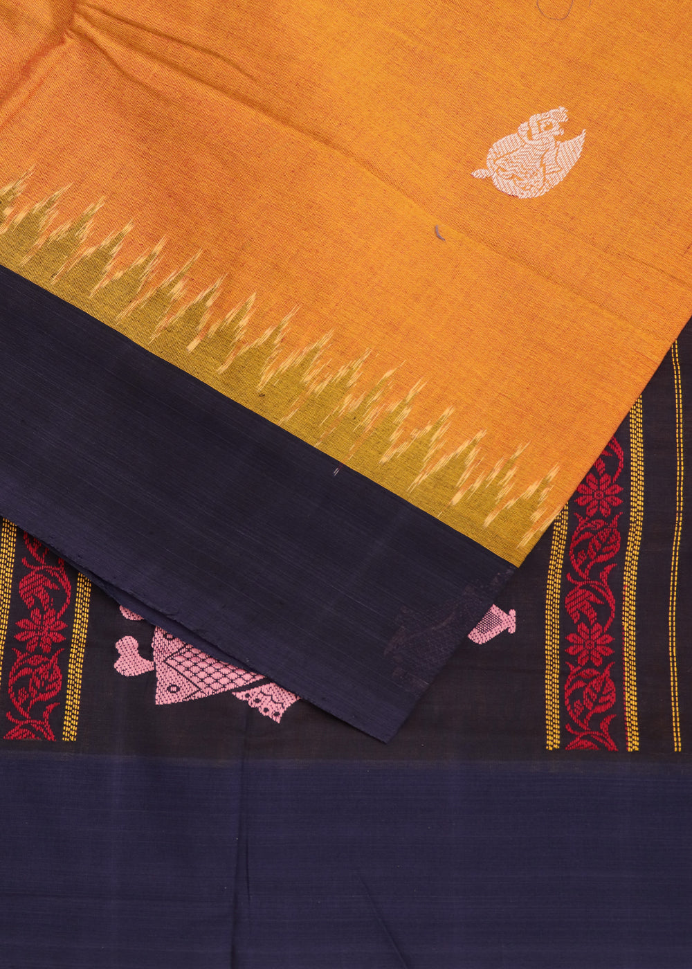 Goldenrod color gollabhama cotton saree