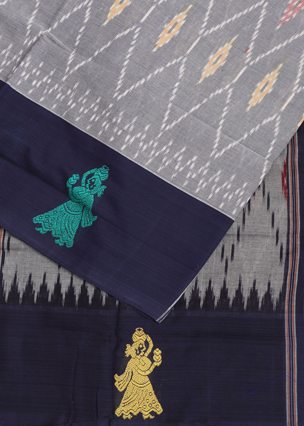 Pewter gray color gollabhama cotton saree