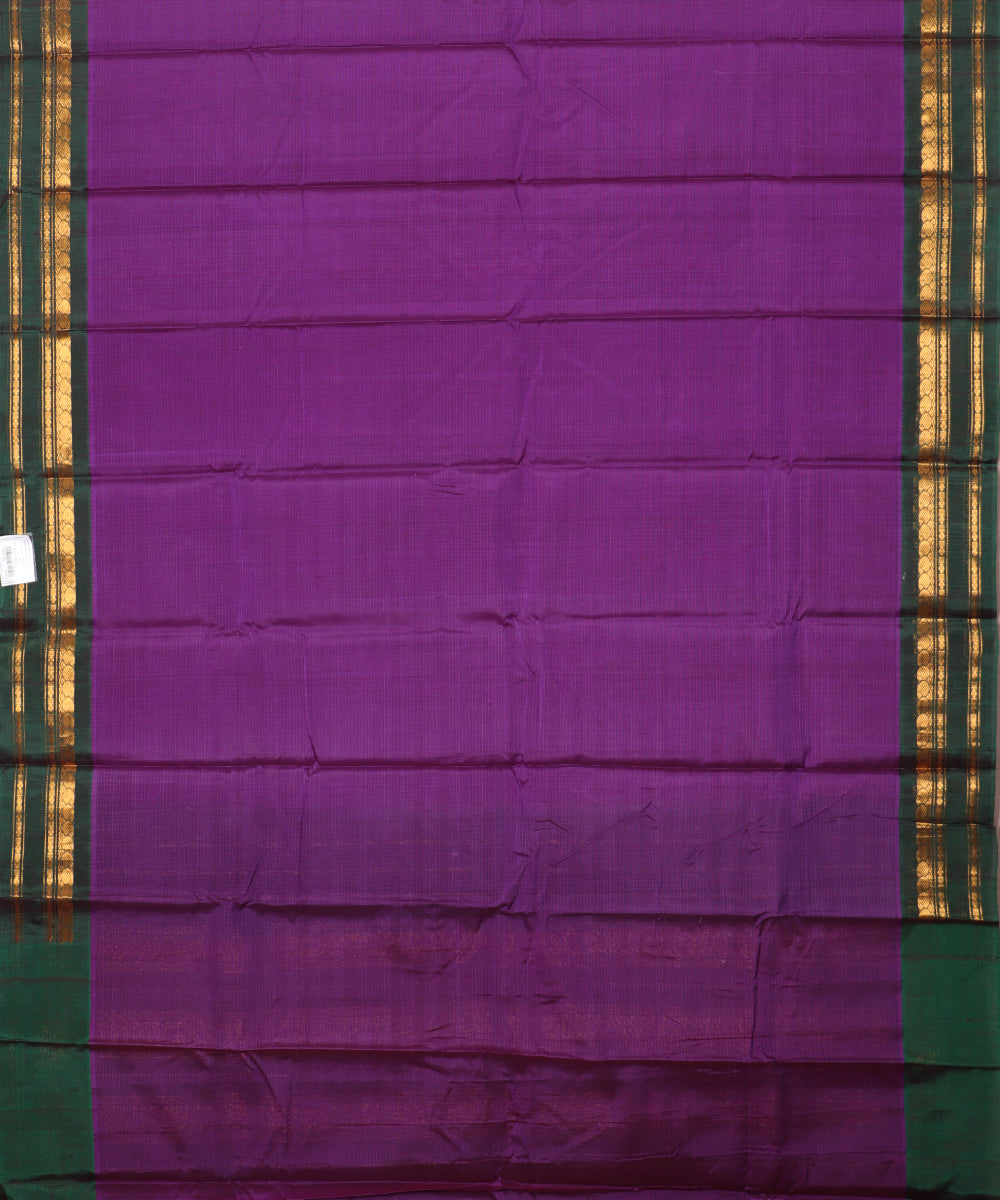 Indigo color handloom Gadwal cotton saree