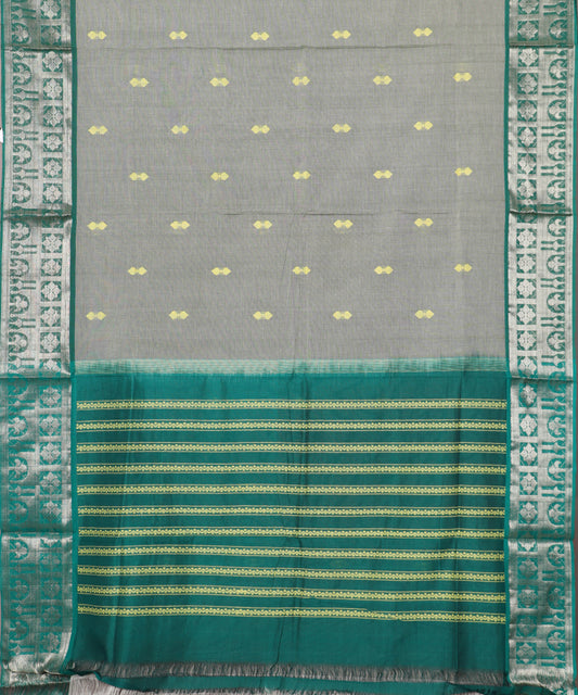Artichoke color handloom gollabhama mercherized cotton saree
