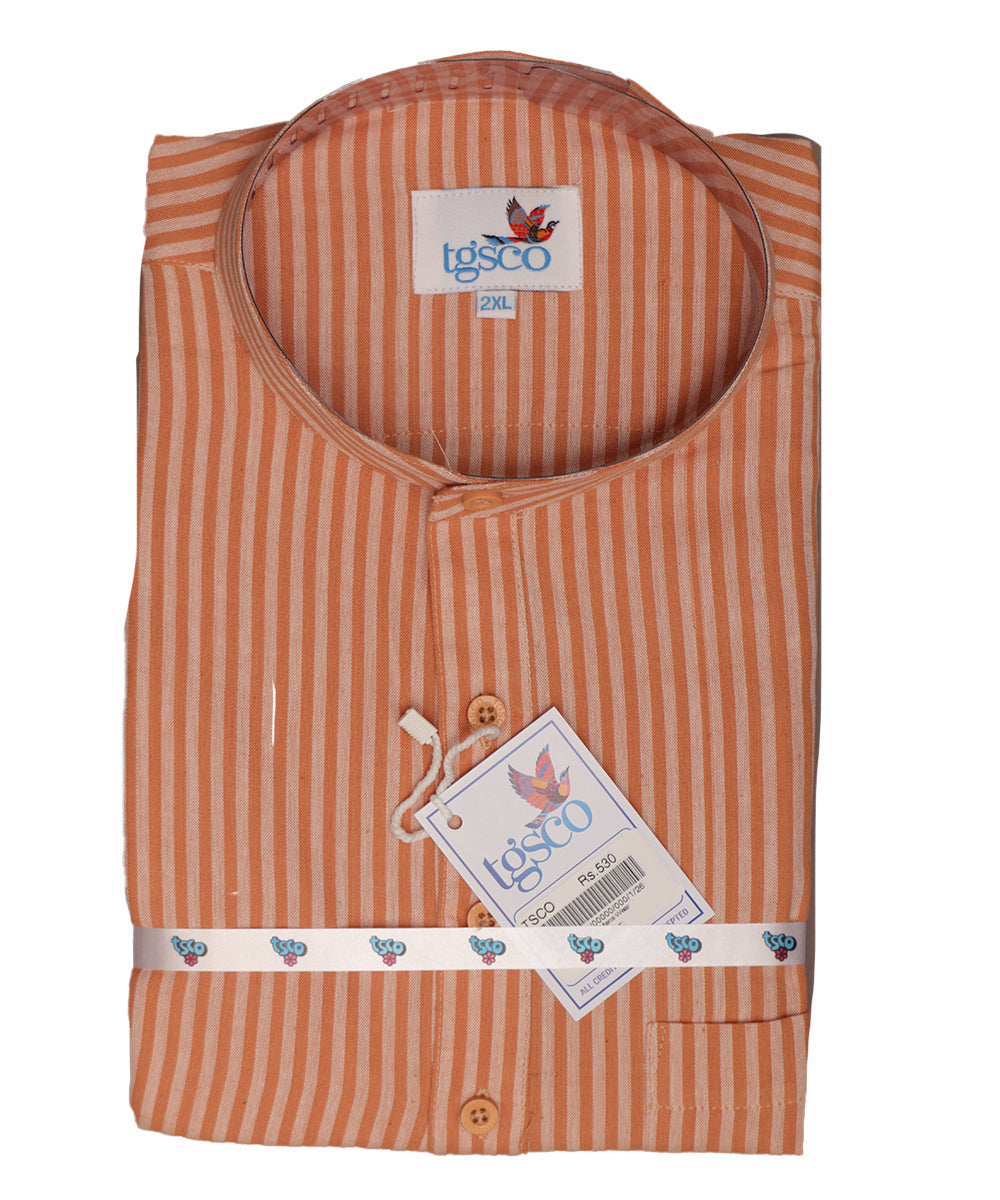 Handloom Men’s Khadi Short Kurta – Half Sleeves