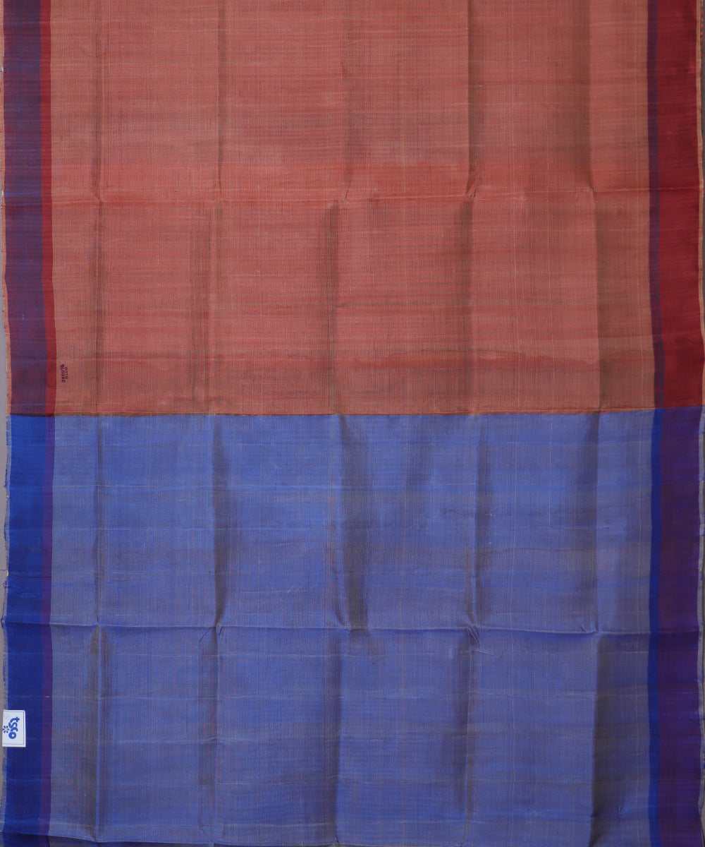 Multi-color handloom tussar silk saree