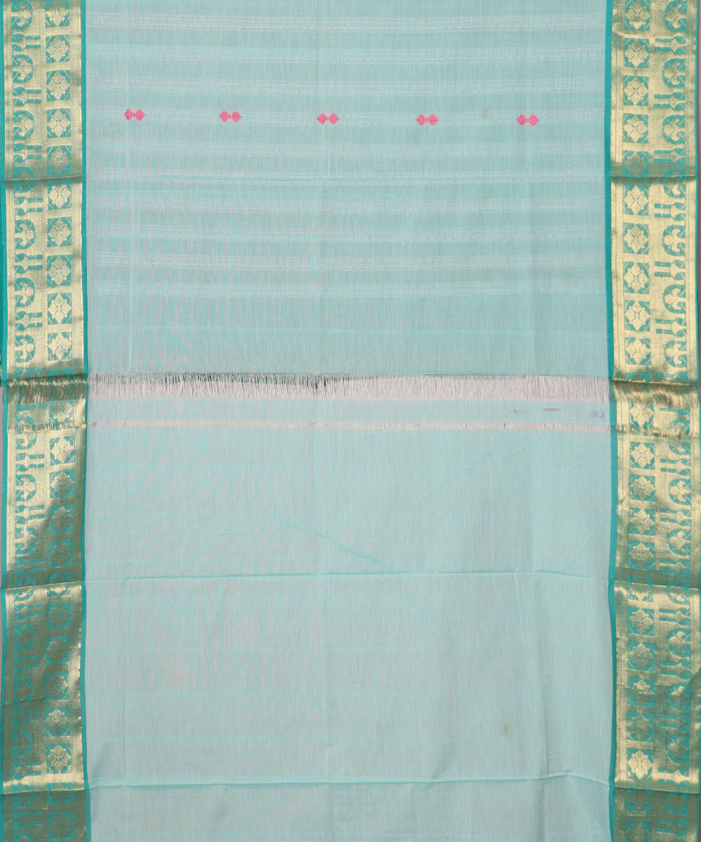 Turkish color handloom gollabhama mercherized cotton saree