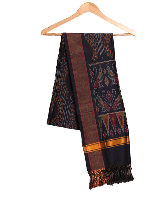 Denim blue color handloom ikat sico dupattas