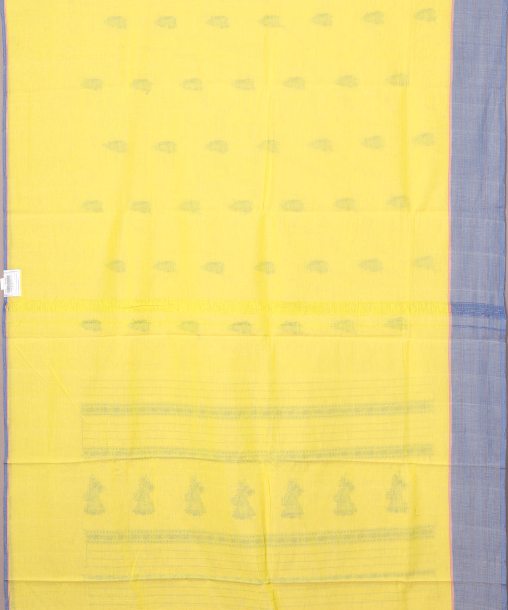 Yellow color handloom gollabhama cotton saree