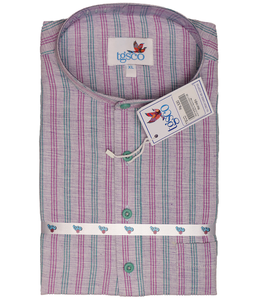 Handloom Men’s Khadi Short Kurta – Half Sleeves