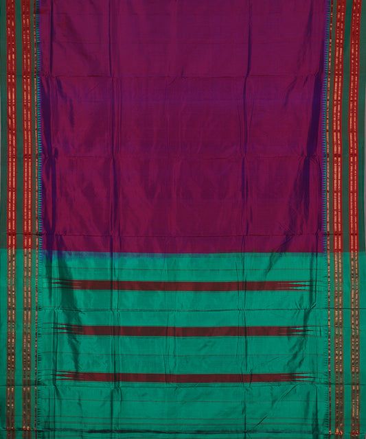 Byzantine violet color handloom Narayanpet silk saree