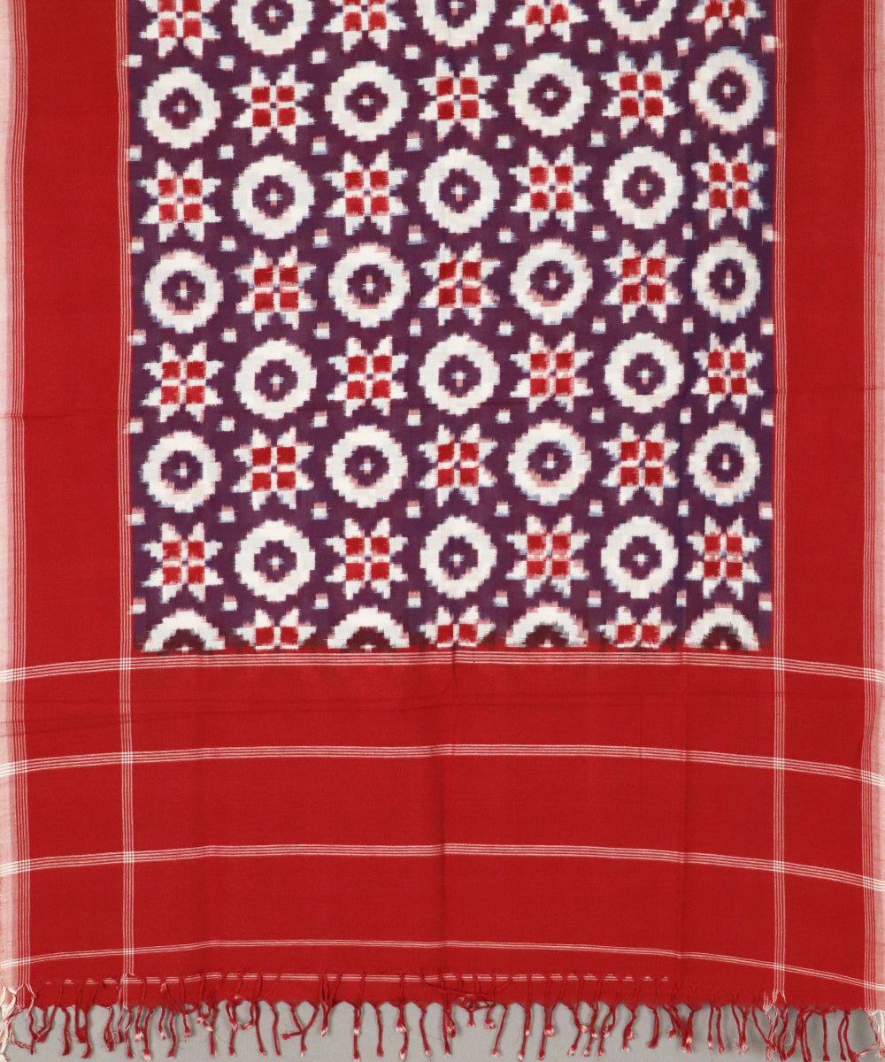 Byzantine violet color handloom pochampally dupatta