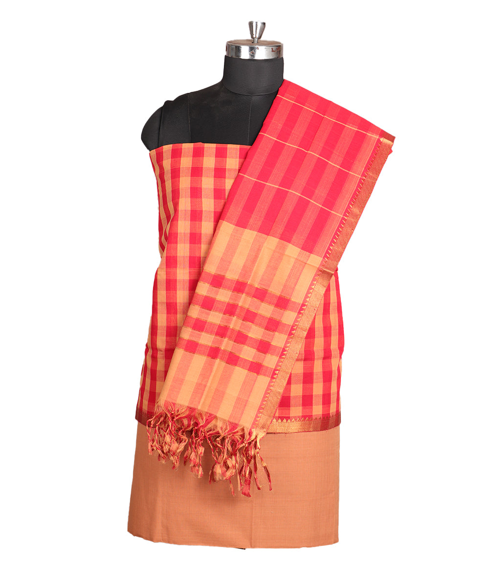Handloom mangalagiri cotton suit