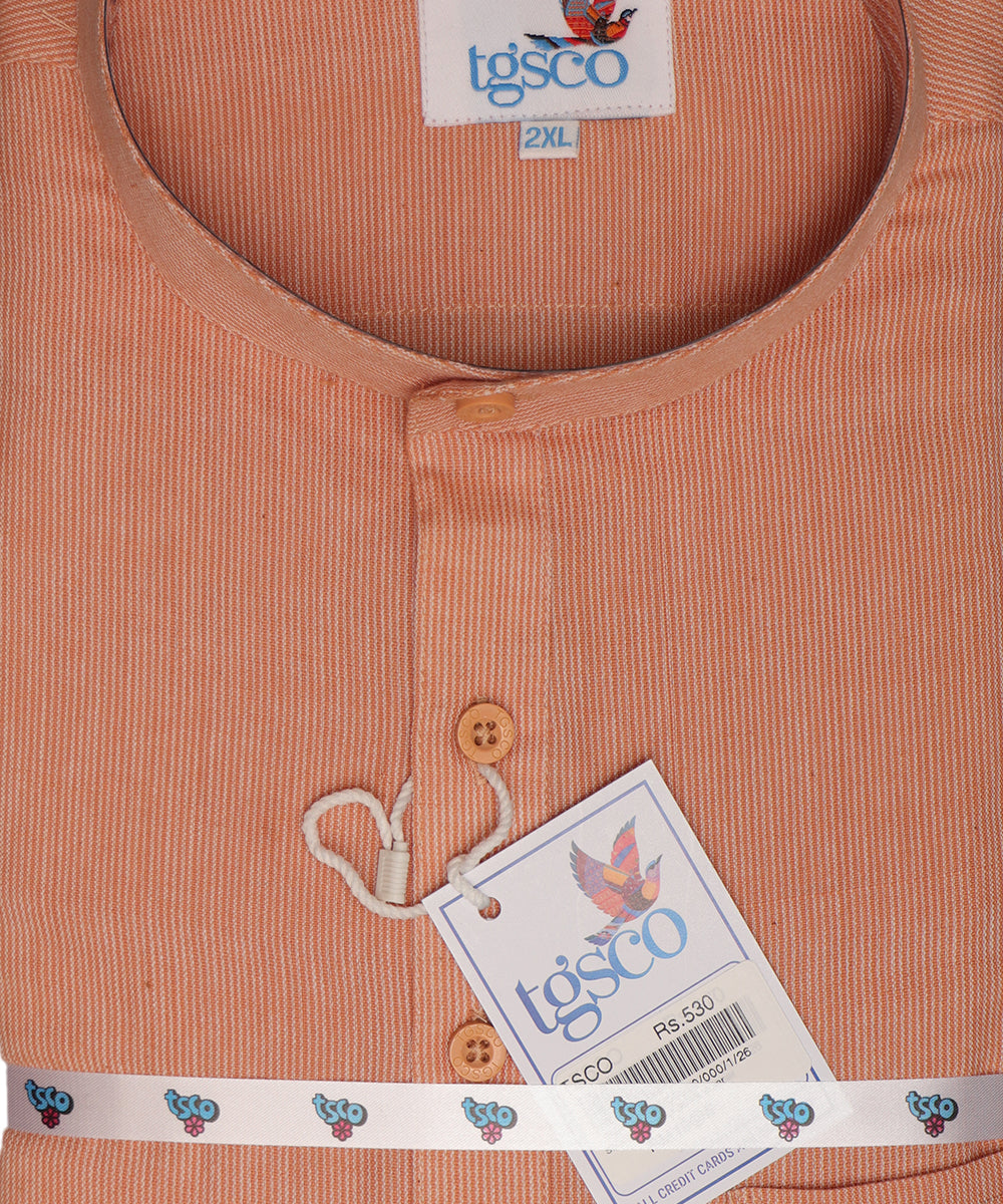 Handloom Men’s Khadi Short Kurta – Half Sleeves