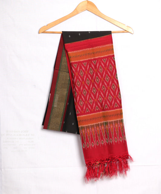 Black color handloom ikat sico dupattas