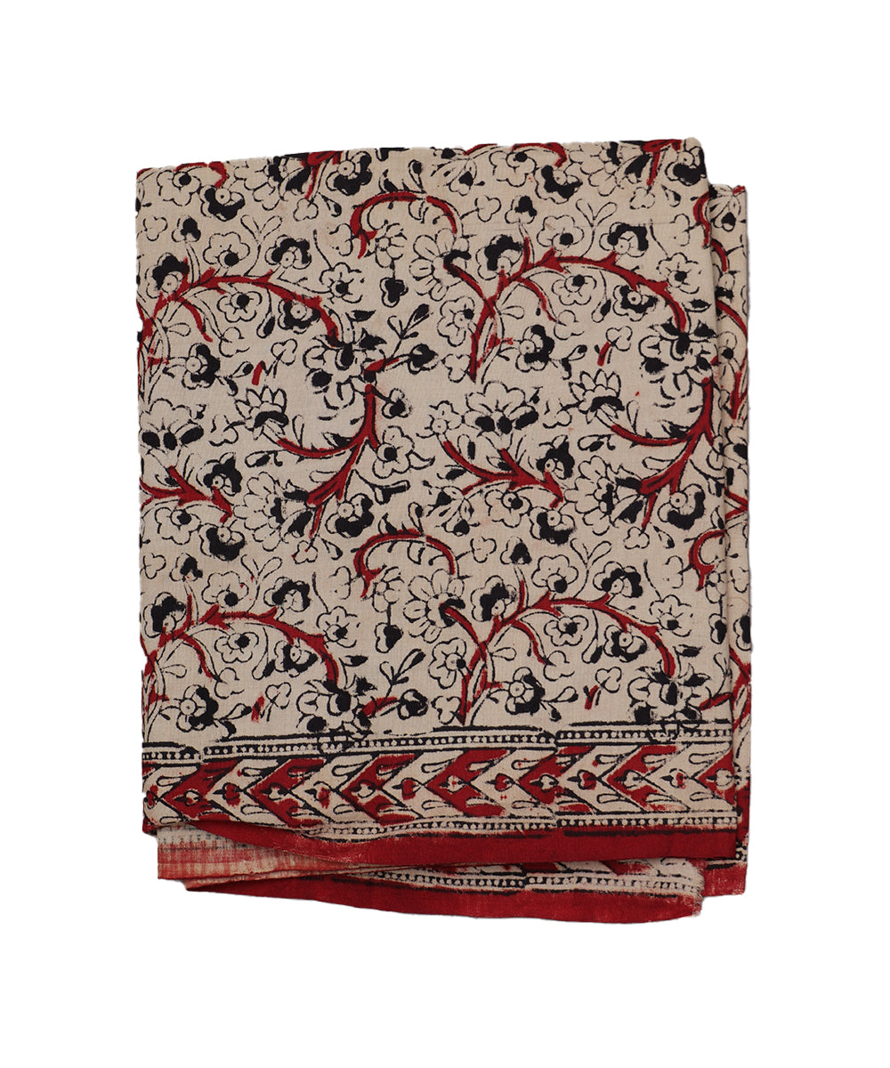 Beige handloom Kalamkari lungies