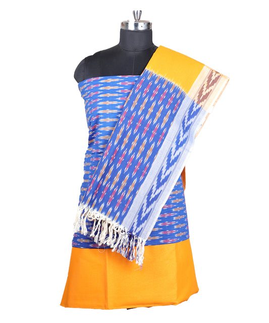 Blue color handloom pochampally punjabi suit