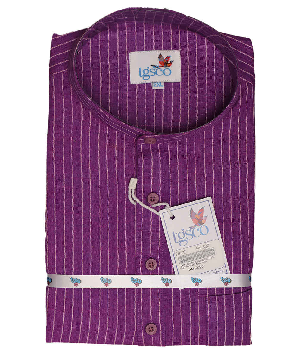 Handloom Men’s Khadi Short Kurta – Half Sleeves