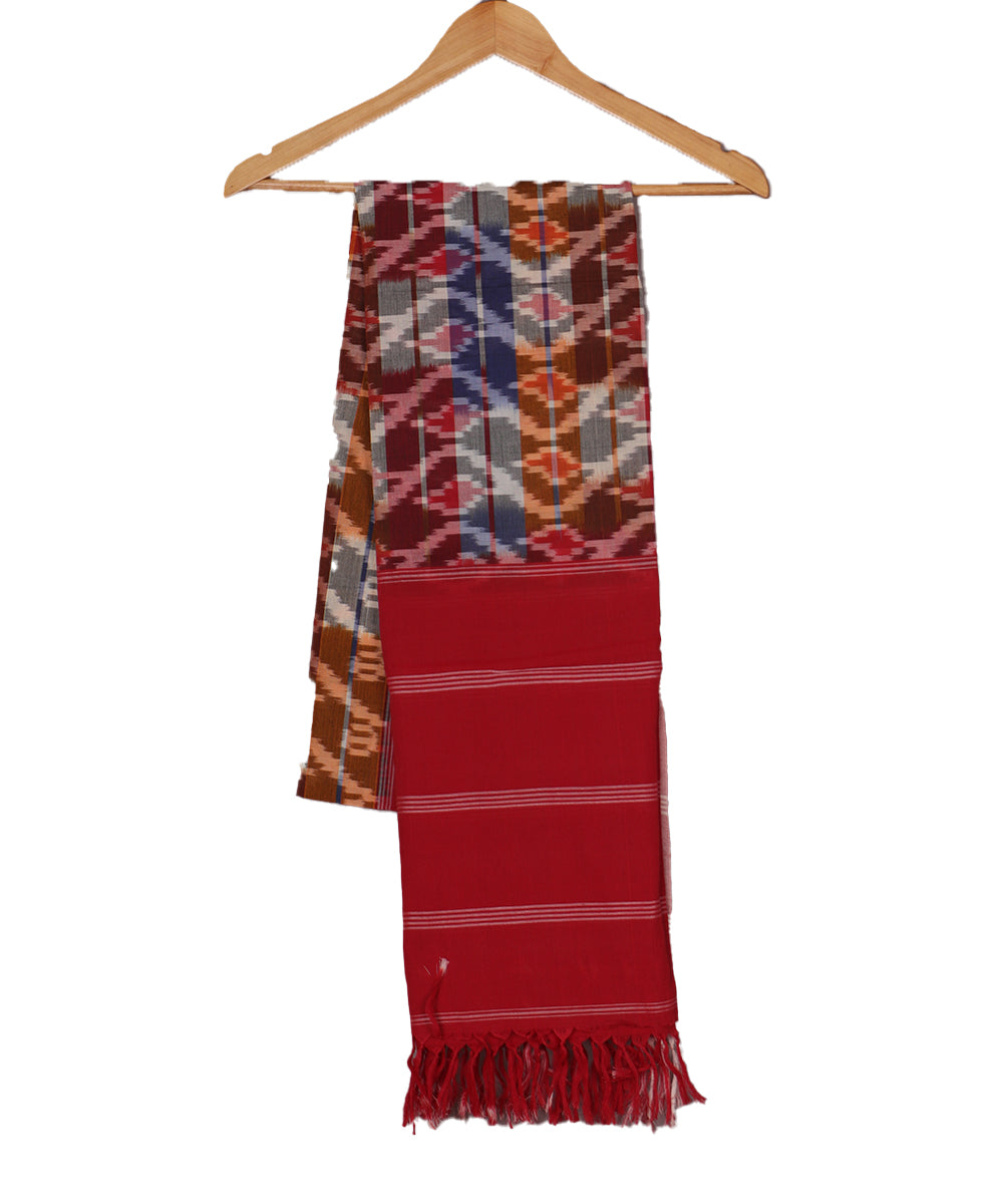 Multi-color handloom cotton dupatta