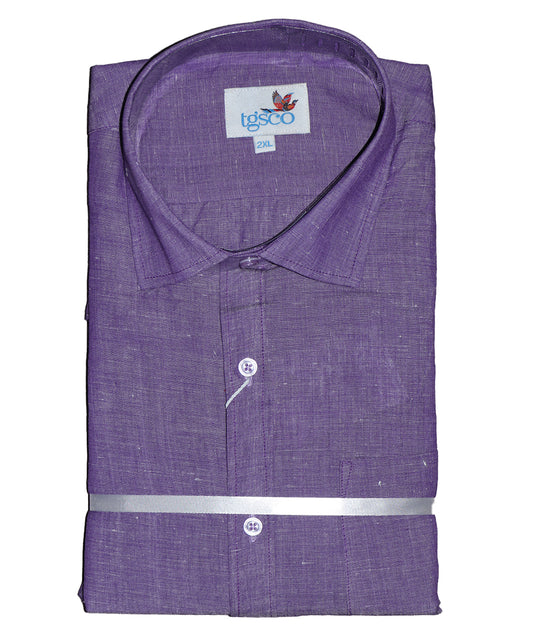 Mauve violet color handloom pochampally shirt