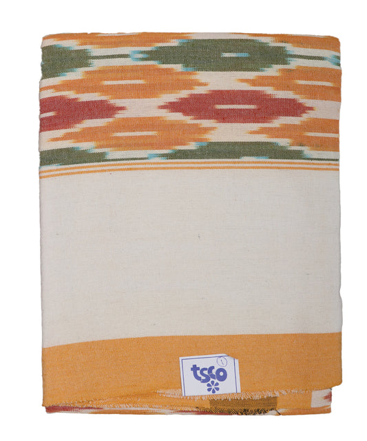 Multi-color handwoven pochampally single cot bedsheet