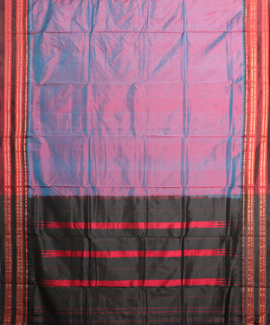 Multi-shade handloom Narayanpet silk saree