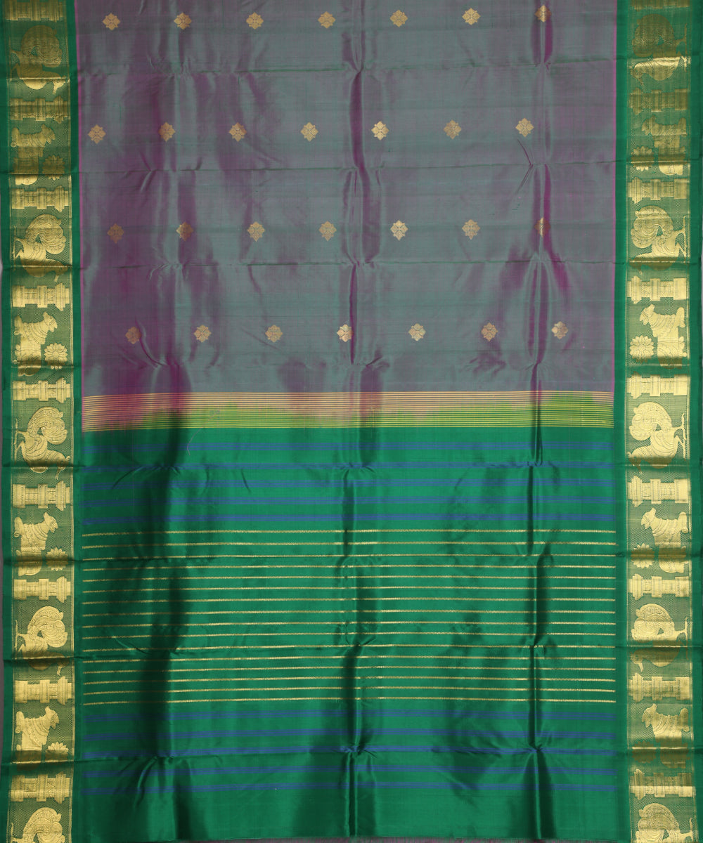 Multi-shade handloom ramappa silk saree