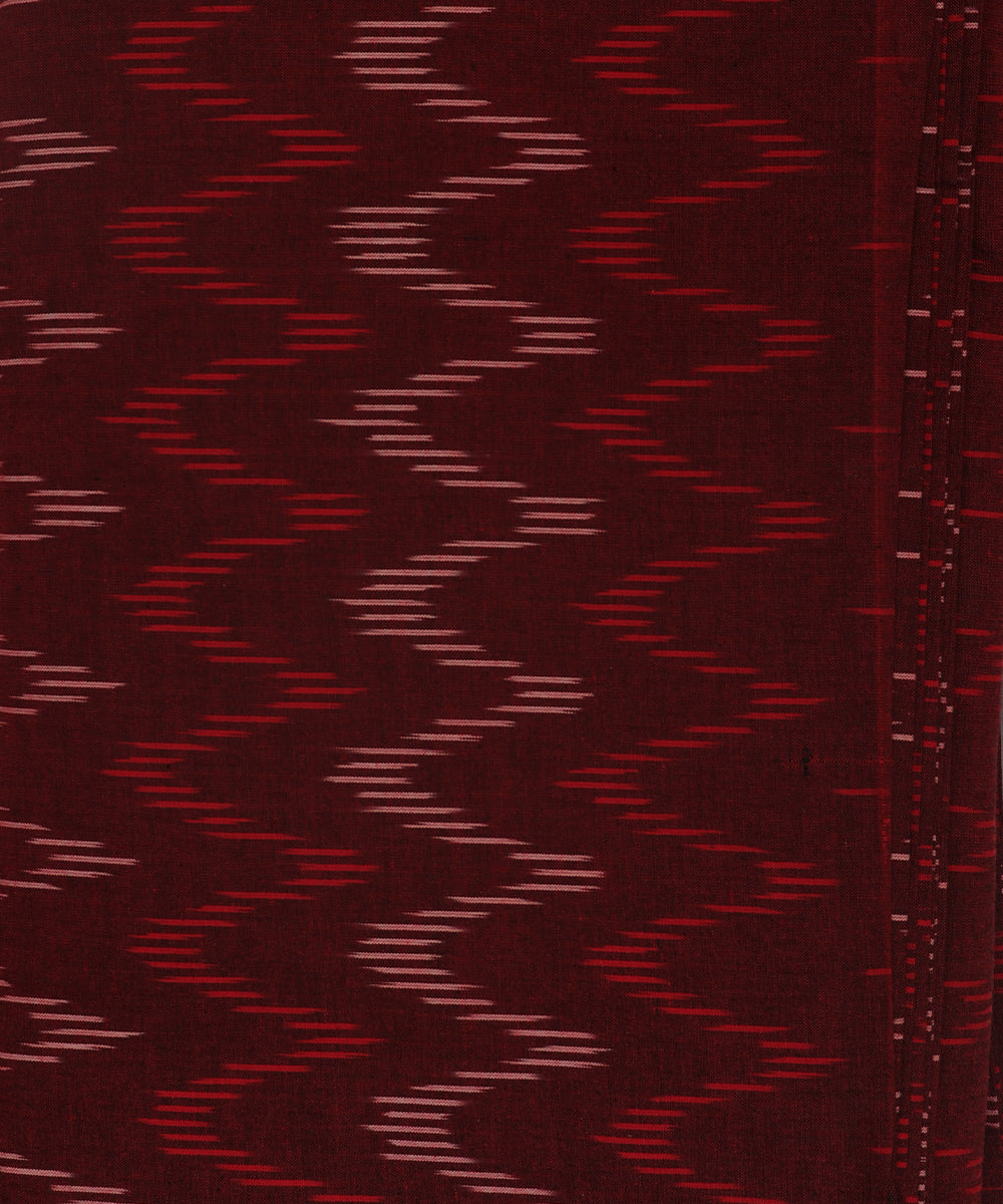 Sangria red handloom pochampally cotton material