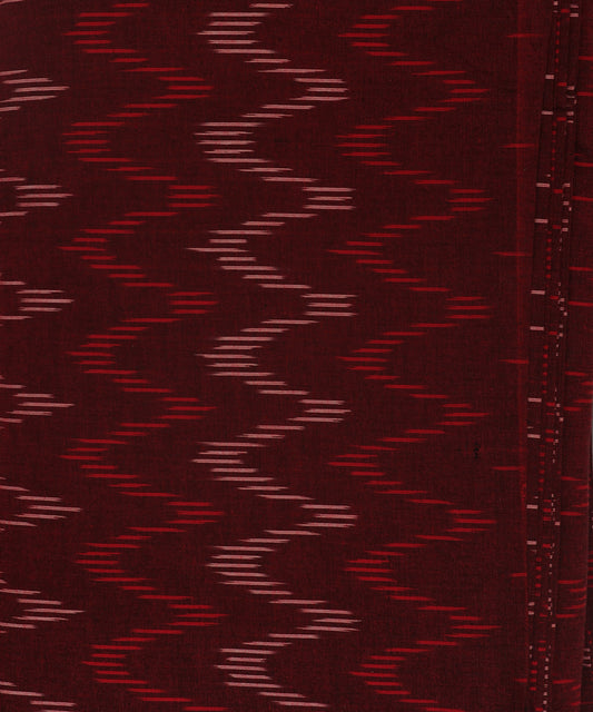 Sangria red handloom pochampally cotton material