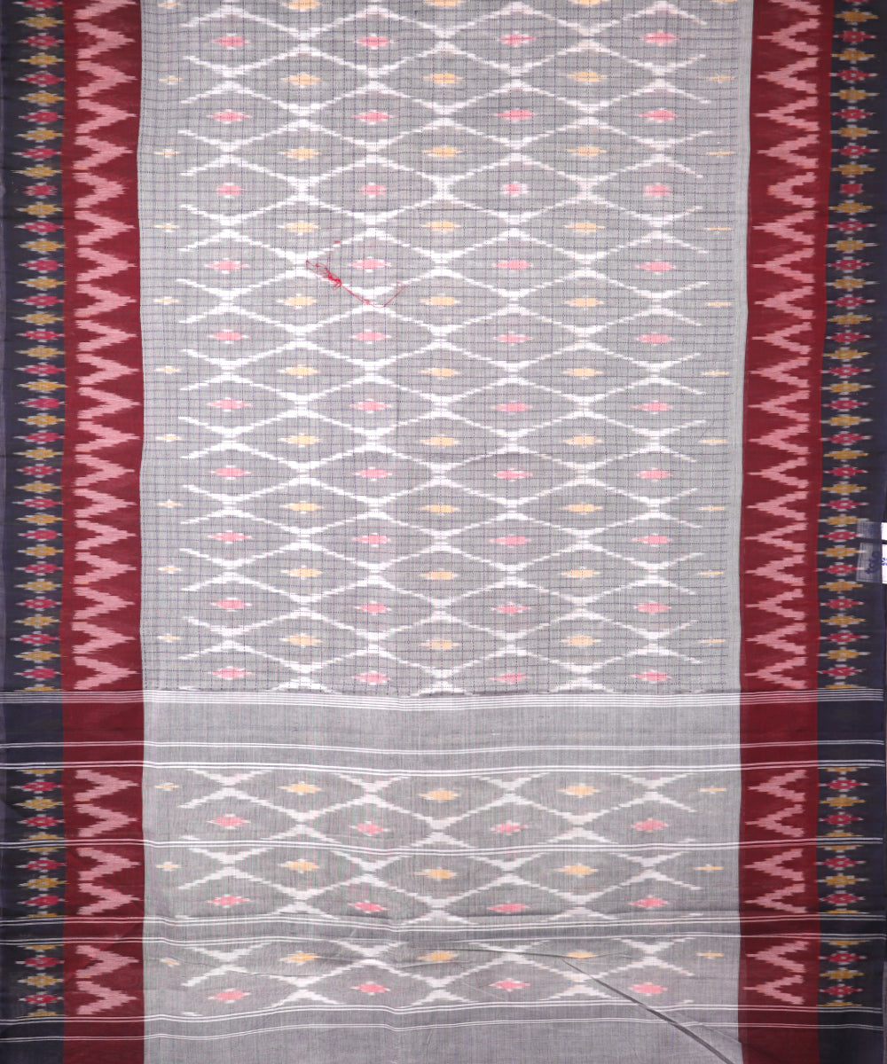 Pigeon blue color pochampally mercerised muthyampet cotton saree