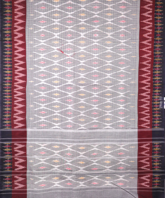 Pigeon blue color pochampally mercerised muthyampet cotton saree