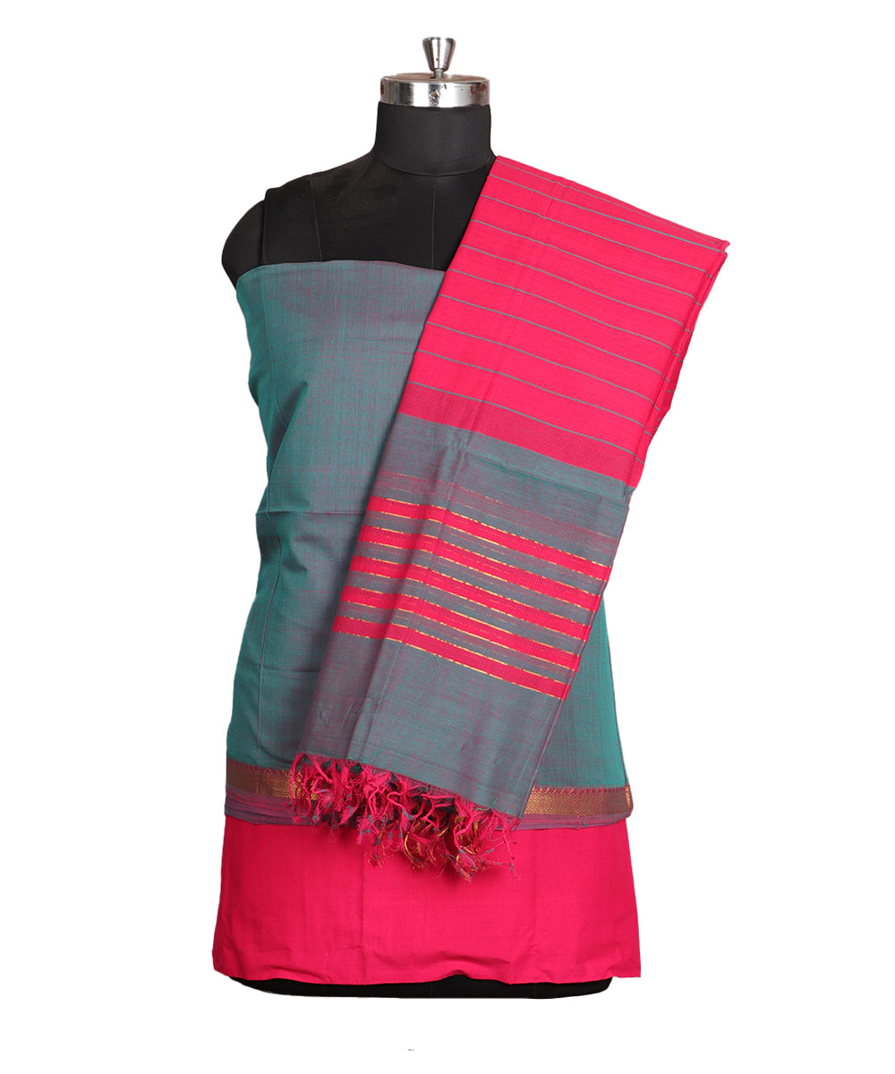 Handloom mangalagiri cotton suit